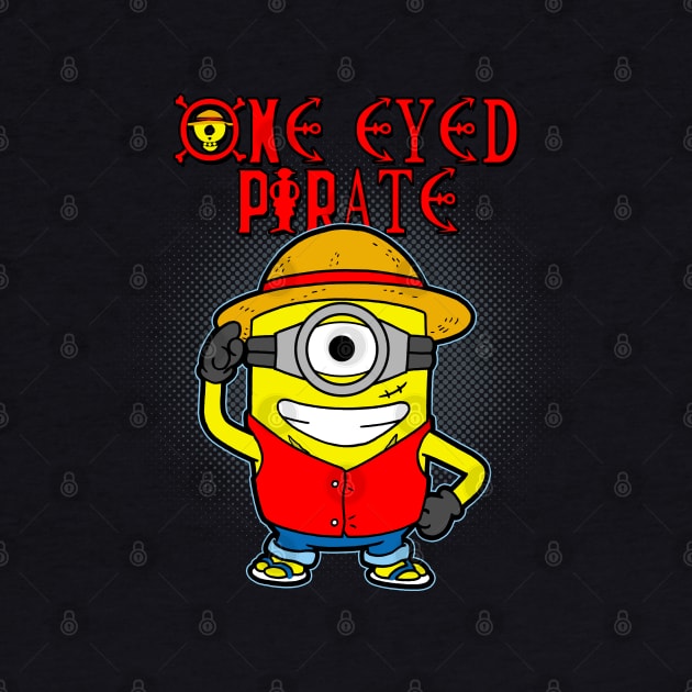 Funny Cute One Eyed Pirate Cartoon Parody For Anime Manga Lovers by BoggsNicolas